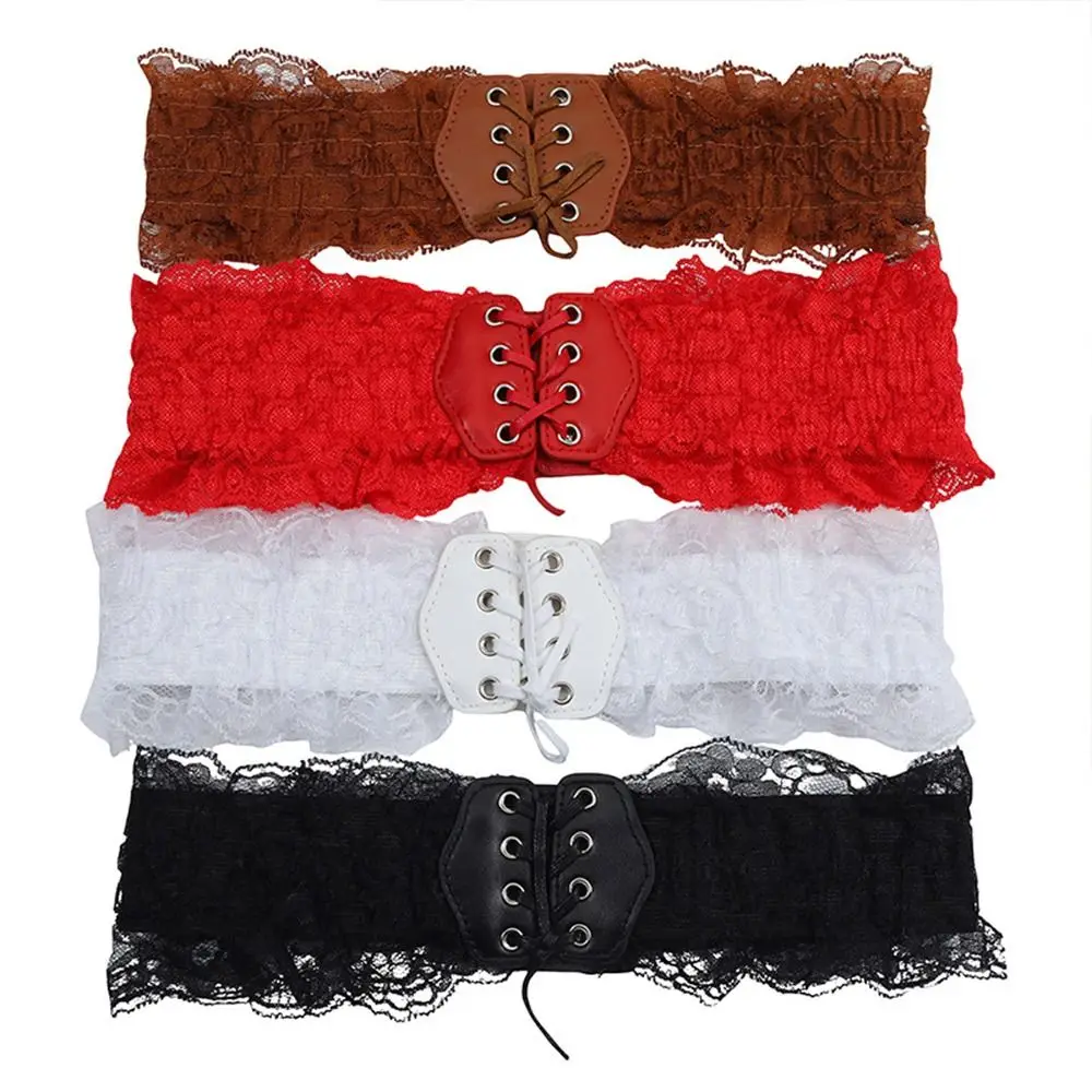 

Fashion Retro Lace Wide Waist Belt Decorative Korean Version Slimming Waist Girdle DIY Corset Belts For Women Lady Girl Bridal