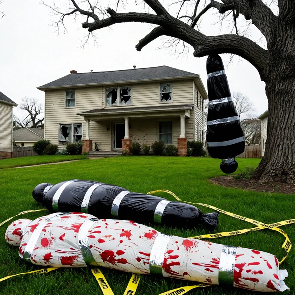 Halloween Fake Corpse Horror Props Outdoor Realistic Fake Corpse Spooky Yard and Haunted House Decor Inflatable Decoration Props