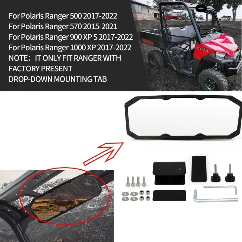 

UTV Rear View Mirror Center Mirror for Ranger 500 570 900 1000 XP Crew 2015-2023 Defender Ranger Accessories