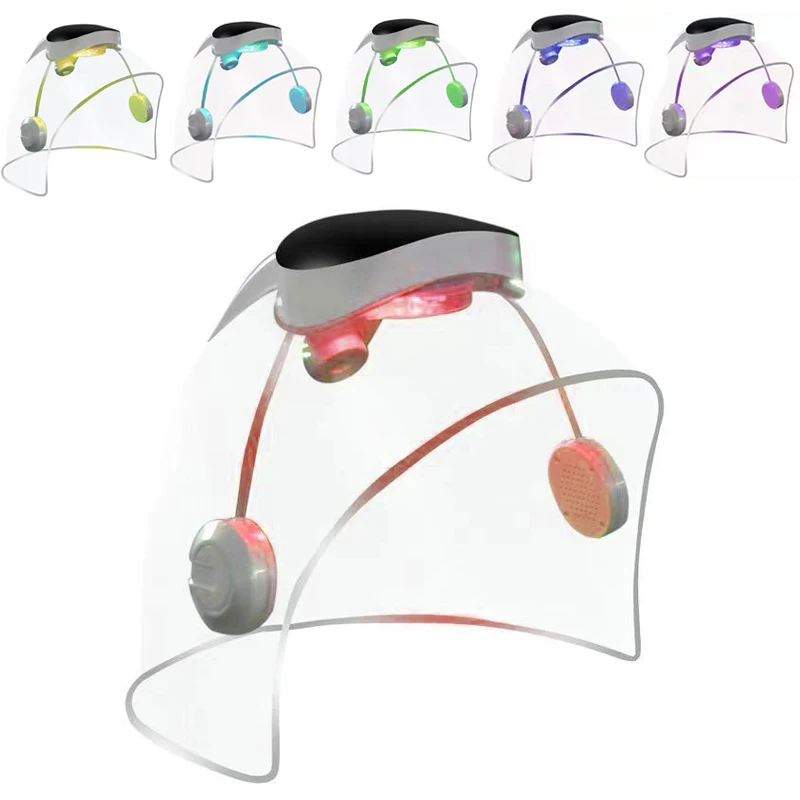 Nouveau masque de luminothérapie pour le visage à LED d'oxygène photothérapie faciale infrarouge spectromètre à Six couleurs dispositif de beauté de la peau masque de luminothérapie