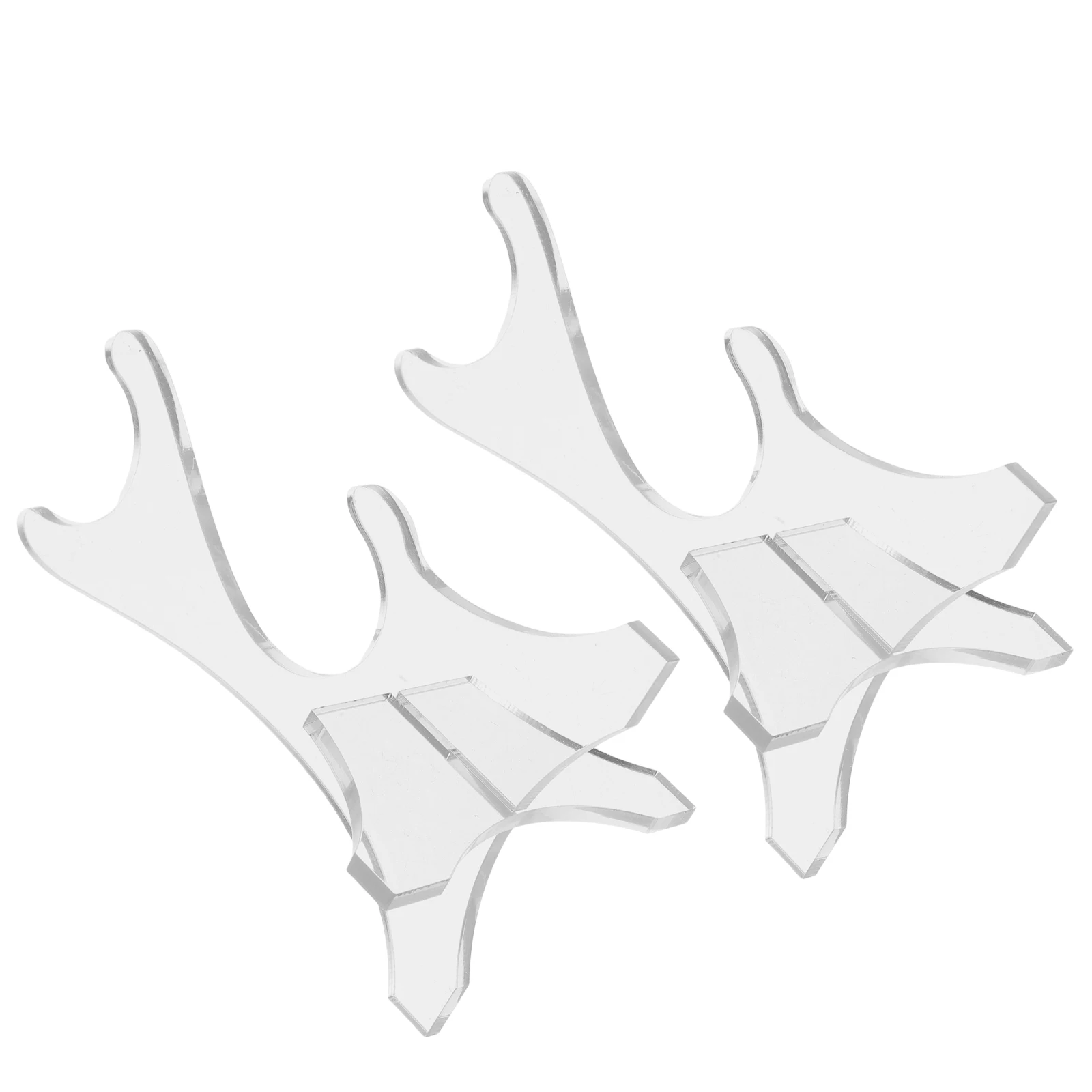 

2Pcs 2-Tier Acrylic Sword Display Stand for Tabletop Versatile Sword Holder Lightweight Design Space Saving Household Accessory