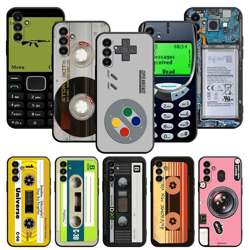 Case For Samsung Galaxy A52 A53 A12 A13 A54 A32 A51 A71 A23 A33 A21s A13 5G A22 A50 Soft Phone Case Retro Camera Games