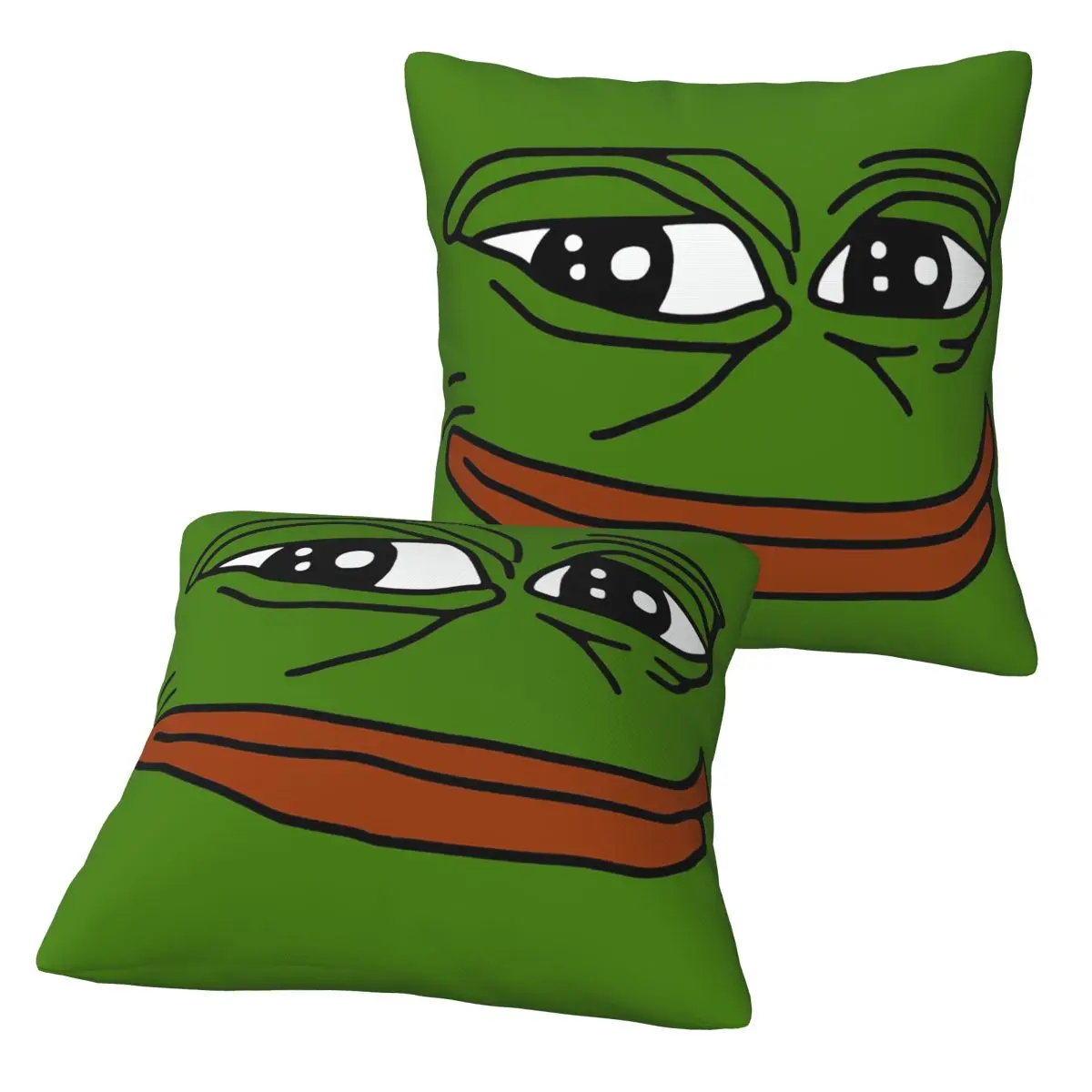 Pepe The Frog Peepo Emote 2 pcs Square Pillowcase Pillow Cover Cushion Zip Decorative Comfort Throw Pillow for Home Living Room