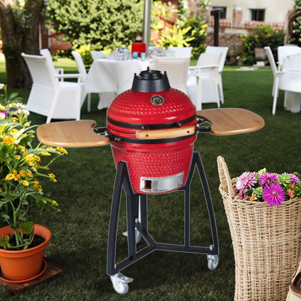 

Auplex зеленый 16-дюймовая подставка Kamado BBQ Joe керамический гриль барбекю гриль стол для барбекю уголь барбекю на открытом воздухе