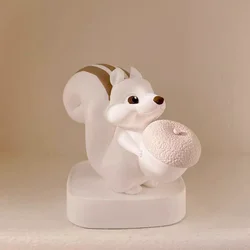 3D Squirrel Aromatherapy Gypsum Crafts Silicone Mold DIY Pine Nut Plaster Ornament Molds For Car Decoration Silicone Mould