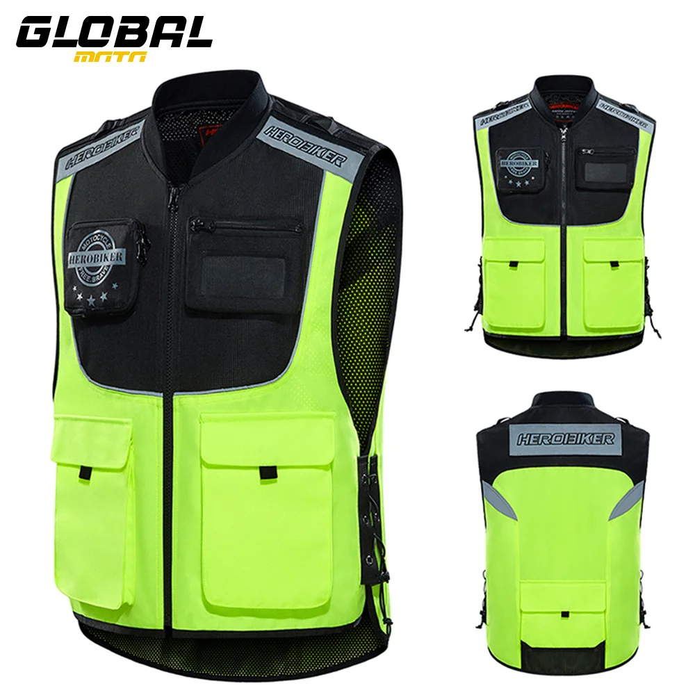 Motorcycle Reflective Clothing Safety Vest Body Safe Protective Device Traffic Facilities For Racing Running Sports Warning Vest