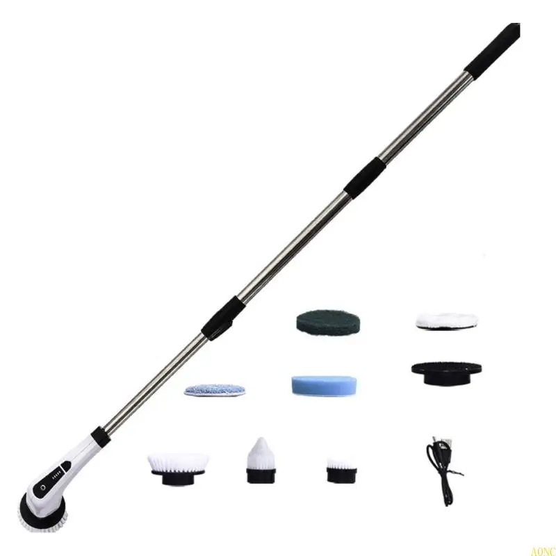 

A0NC Electric Spin Scrubber for Bathroom Floor Tile Car Home Cleaning Tools