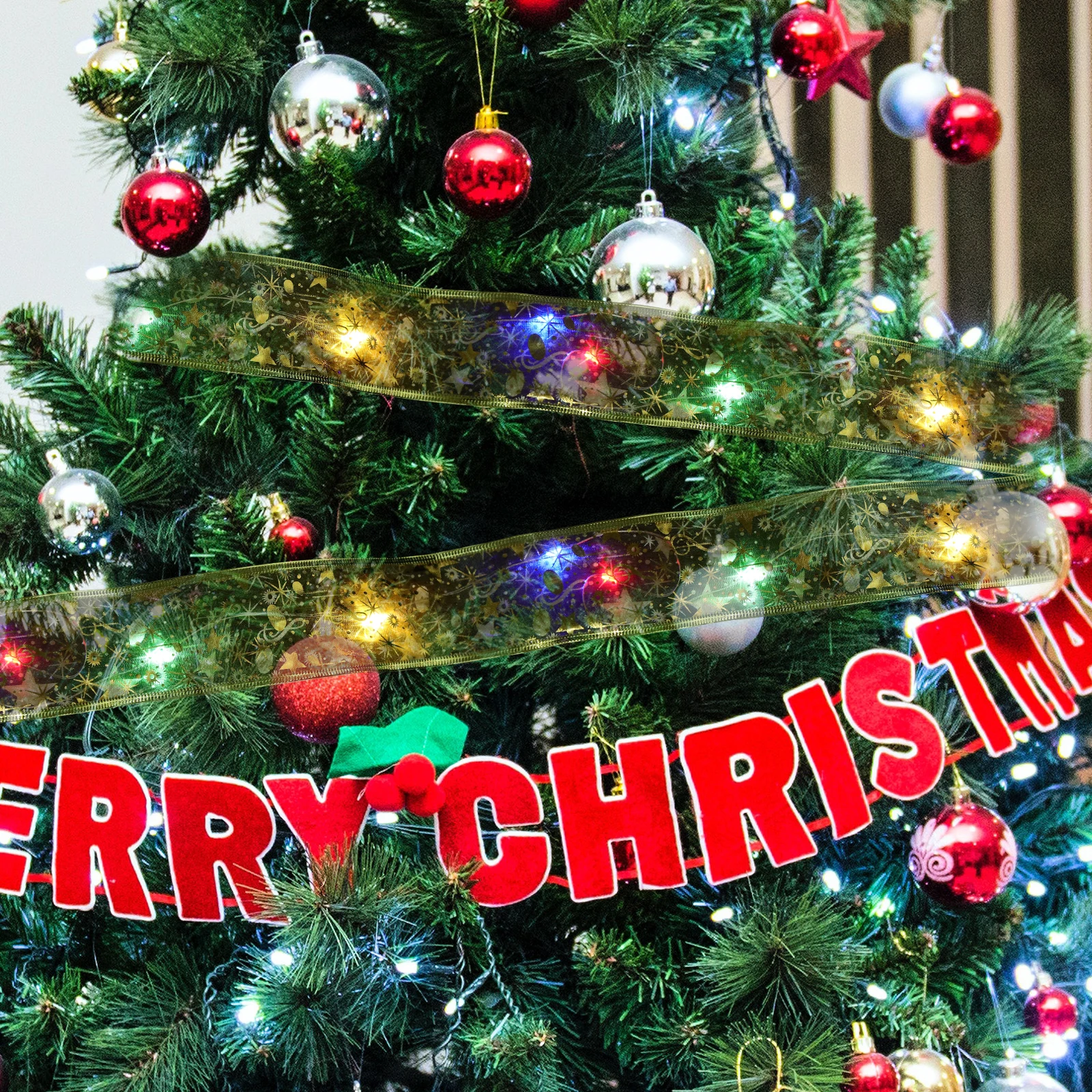 

10M 100LED Light Golden Tree Decor Decorative Light String Lights for Christmas Holiday Party Xmas DIY