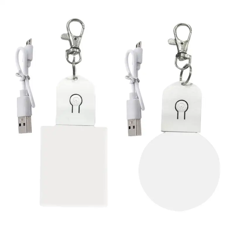 LED Purse Light Made of high quality zinc alloy+acrylic Rechargeable Tiny Light Keychain Portable Purse Accessories Night Light