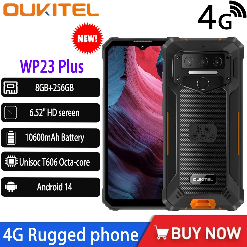 Oukitel WP23 Plus 4G Rugged Smartphone Android 14 6.52