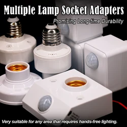 E27 Infrared Sensor Lamp Holder Base Automatic Light 220v Sound Us/eu/uk Wall-mounted Socket Led Detector Bulb 110v Radar Wiring