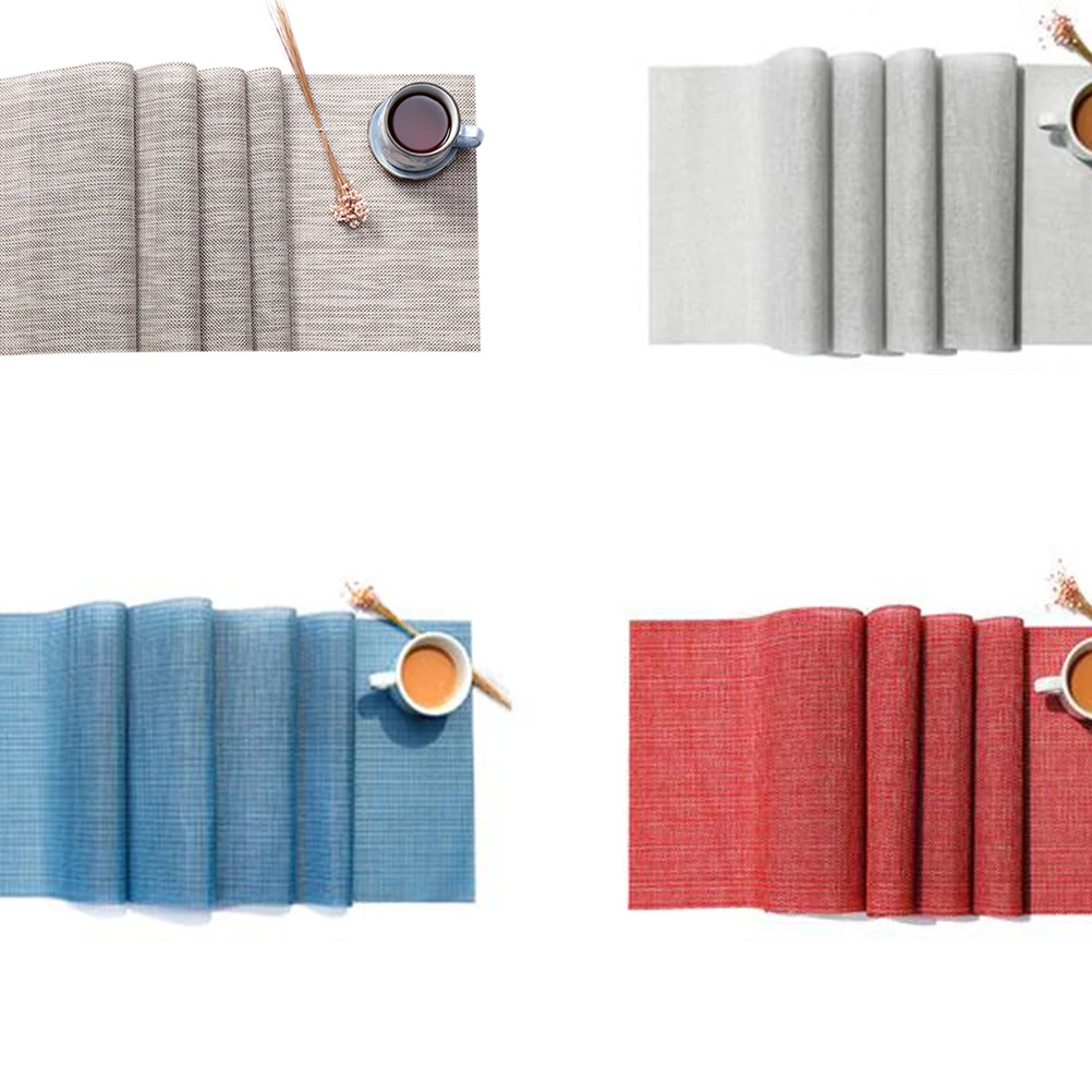 

Woven Placemats Tablecloth for Protection against Spills Heat Insulation Placement Household Navy Runner Buffet Stains