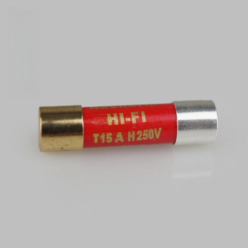 Sound rhyme red hifi fever grade single crystal pure silver nano fuse power amplifier socket gold-plated cap audio fuse