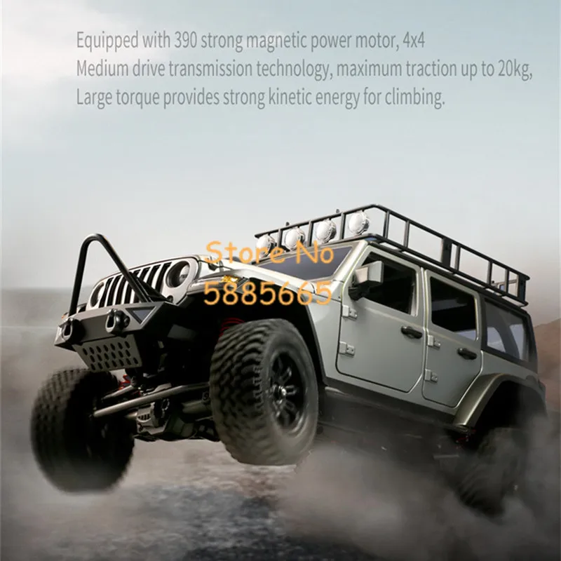 Professional Crawler Off Road Remote Control Car 1/12 4WD Speed Adjust Shock Absorption Auto Lighting RC Car Truck Vehicle Model