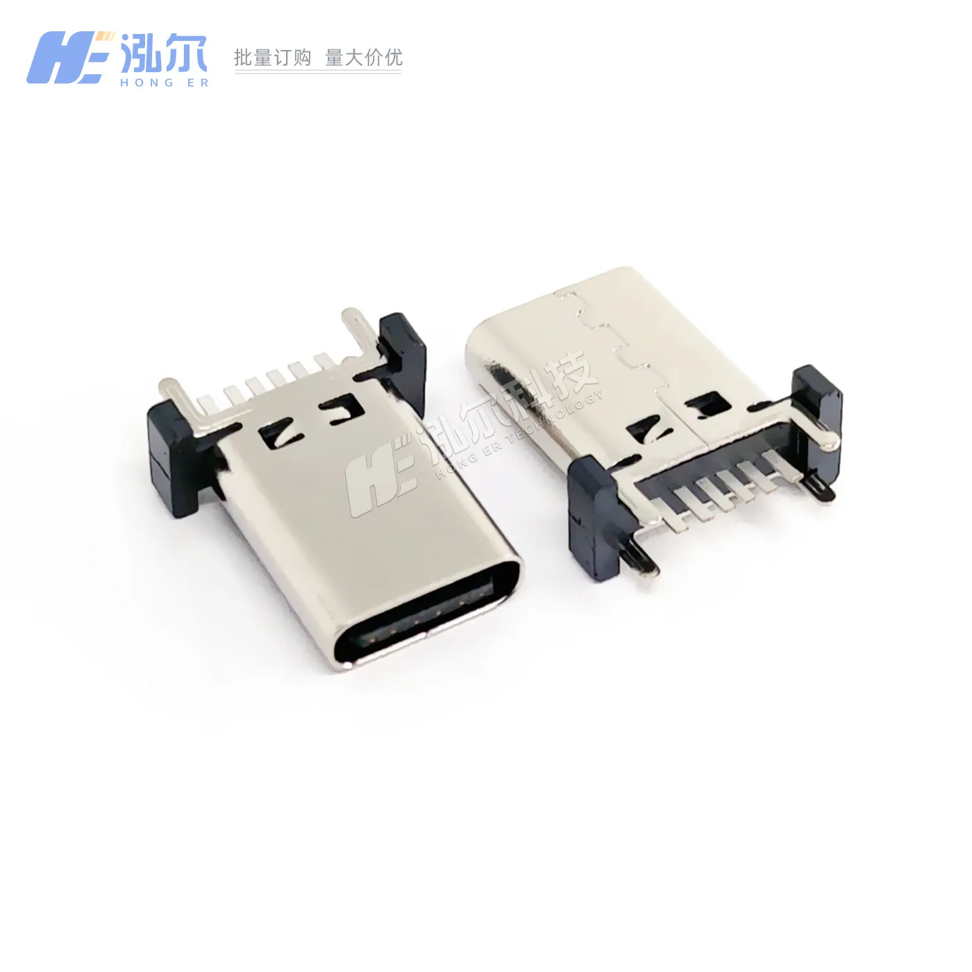Fro Type-C Female 6Pin Vertical 12.0/13 1/13.7/15.0 Direct Plug-in Board DIP 6P Charging Female USB