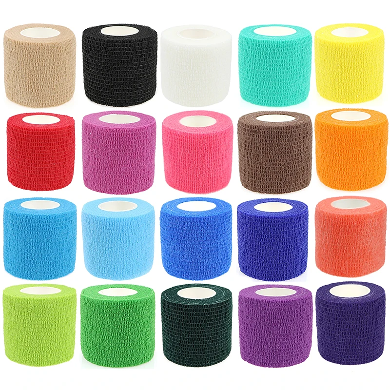 1 Roll Colorful Sport Self Adhesive Elastic Bandage Wrap Tape 4.5m Elastoplast For Knee Support Pads Finger Ankle Palm Shoulder