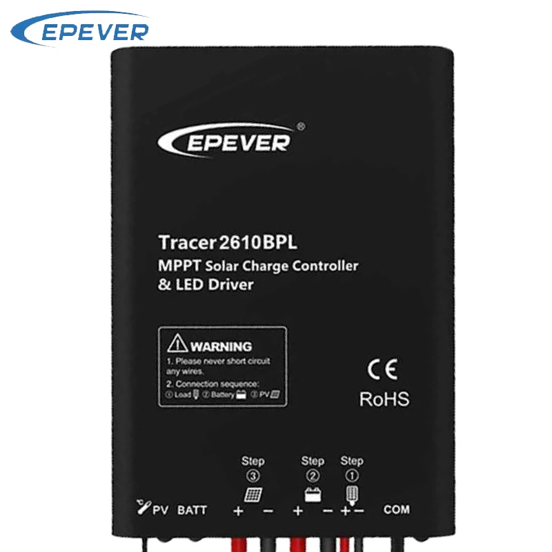 

Контроллер заряда солнечной батареи 10А Tracer2610BPL 12 В 24 В EPEVER MPPT Регулятор солнечной панели с расширенной электронной защитой