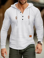 New Outdoor Men's Long Sleeve Hoodie Sweatshirts Autum Breathable Solid Color Coats Sport Streetwear Pullover Tracksuit Men