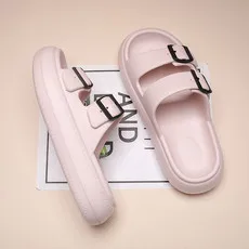 Innovative footwear women's stepping on shit feeling one-word drag B372 #batch 23 yuan