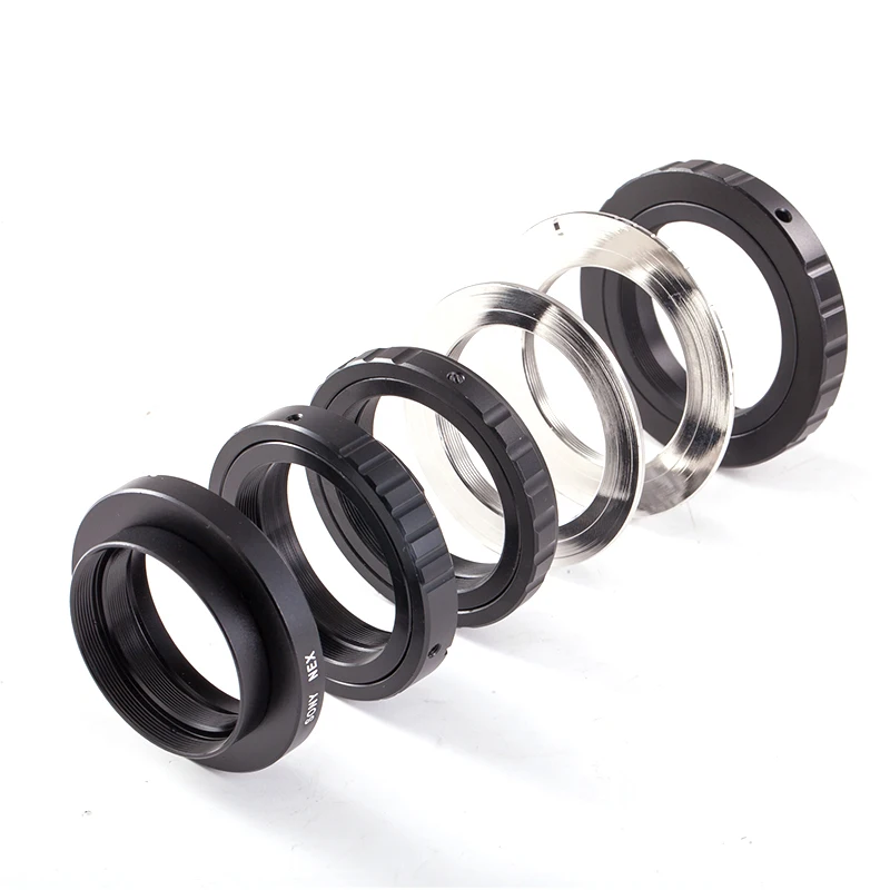 1.25'' Interface T2 / T Ring Adapter for Canon Nikon SLR/DSLR EOS EF AI Camera Lens Mount Astronomical Telescope Photography