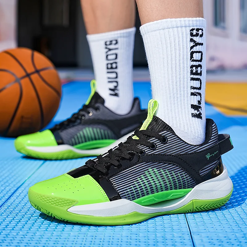 

Men's Training Basket Waterproof Basketball Boots Brand Leather Men Sneakers Comfortable Basketball Non-Slip Lightweight Shoes