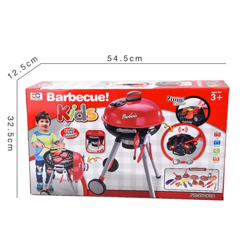 Kinder Speelgoed Sets Bbq Barbecue Grill Speelgoed Accessoires Kinderen Spelen Rol Chef Simulatie Bbq Pakken Keuken Uitvoering Cadeau