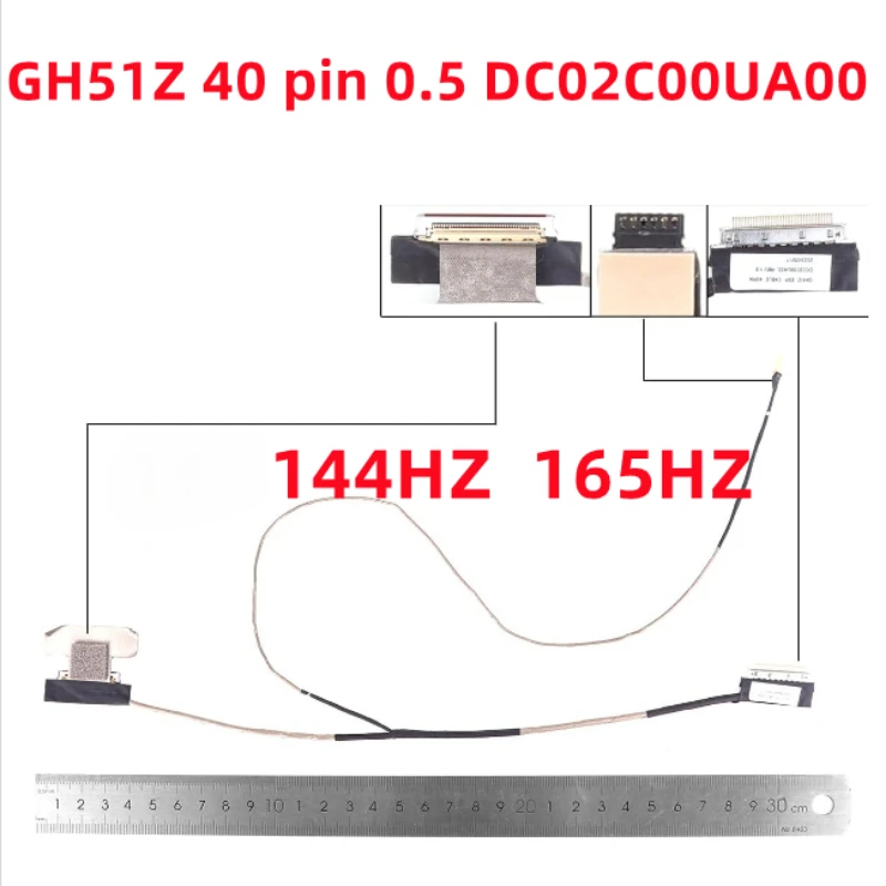40-pin 165Hz FHD LCD eDP Cable DC02C00UA00 Replacement for Nitro 5 AN515-57 AN515-45 AN515-57-79TD AN515-45-R92M
