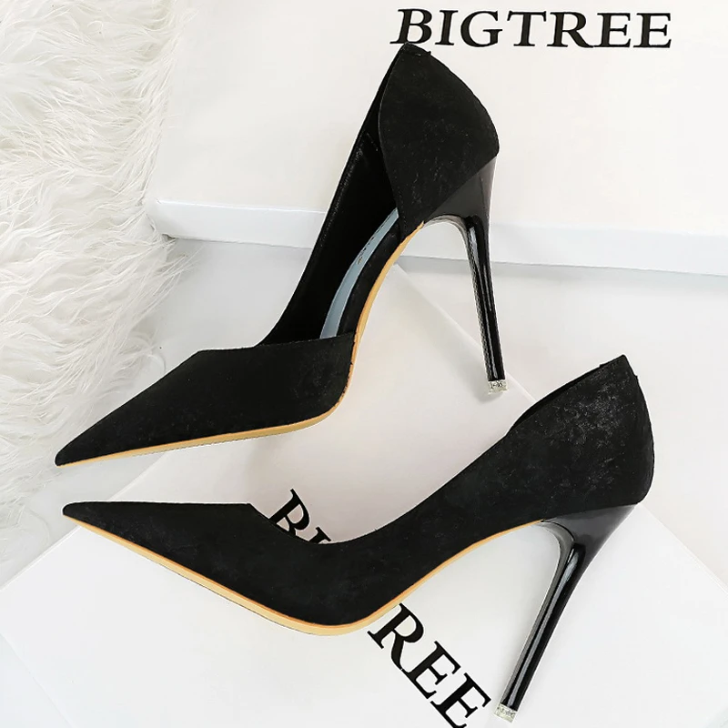 BIGTREE Shoes 2024 New Designer Woman Pumps Pointed Toe Sexy High Heels Party Shoes Fashion Office Shoes Stiletto Heels 10.5 Cm