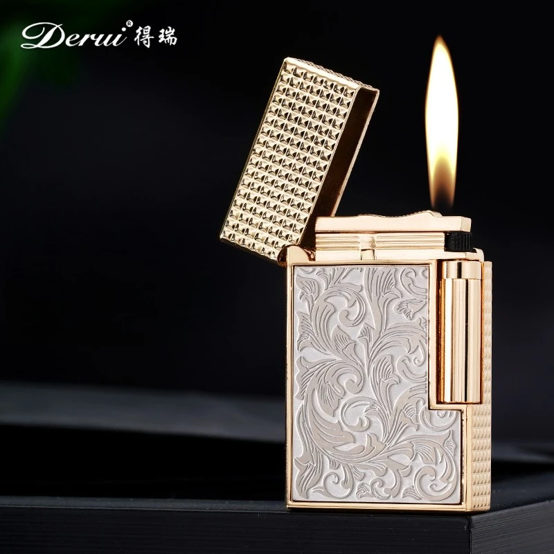 2026 Zinc Alloy Carved Loud Voice High End Open Flame Lighter Gift Side Pulley Ignition Exquisite Lighters Gifts For Boyfriend