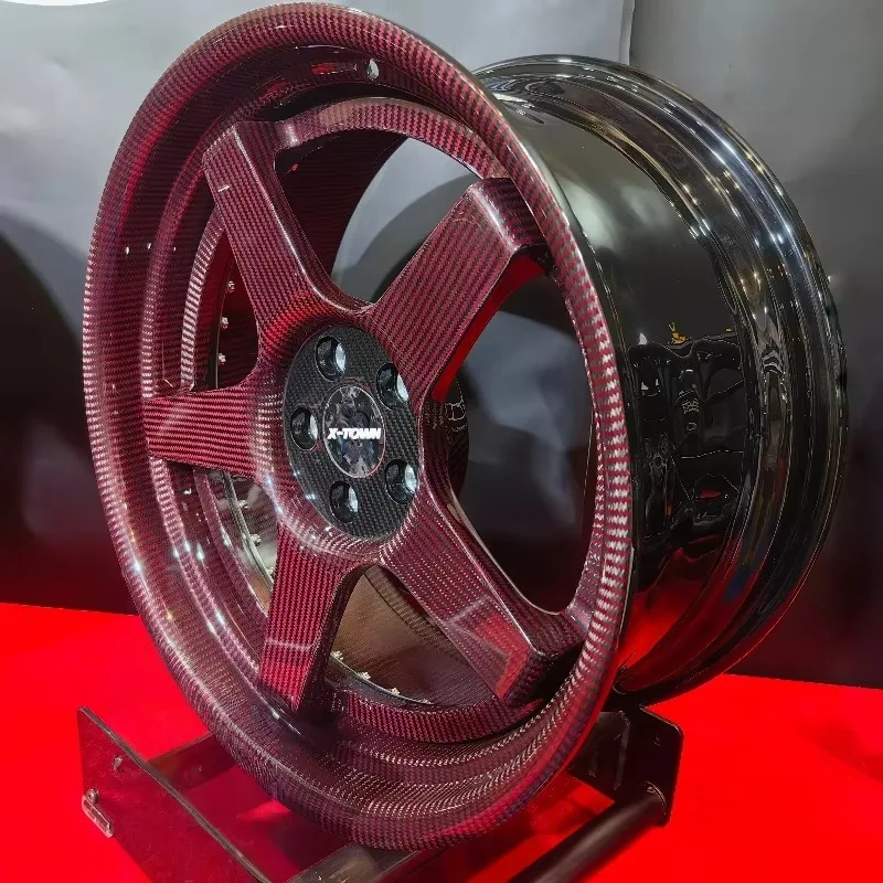 26 Style X‑TOWN Carbon Fiber Forged Wheels 120/112/114.3 PCD 16‑22 Inch Black Concave Universal Fitment Retrofit/Upgrade