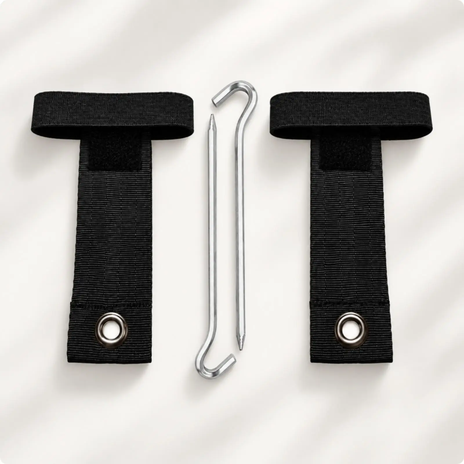 Weather Resistant Panel Tie Down Strap with Nylon Stitching and Stainless Grommet for Camping Travel Solar Gear
