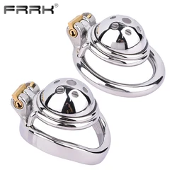 FRRK Hemisphere Chastity Cage Femboy Cock Sleeve Avoid Erection Penis Rings Sex Games Erotic Toys Goods for Adults