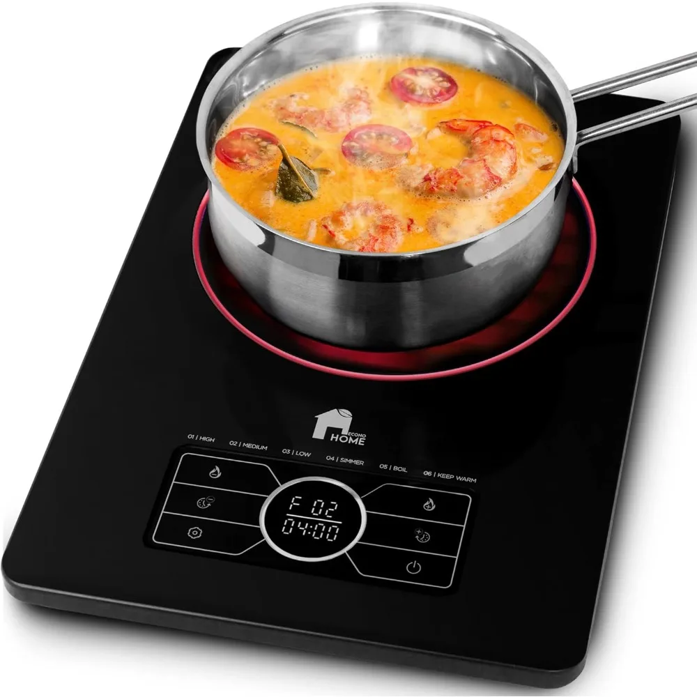 Superconductor Electric Stove - Extra Thin & Suitable for All Types of Cookware Portable Cooktop with Touch Panel,Auto-Shutdown