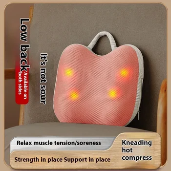 뜨거운 경추 척추 마사지기, 목과 어깨, 허리와 등 다리 마사지 베개, 자동차 및 가정용 다기능 전기 
