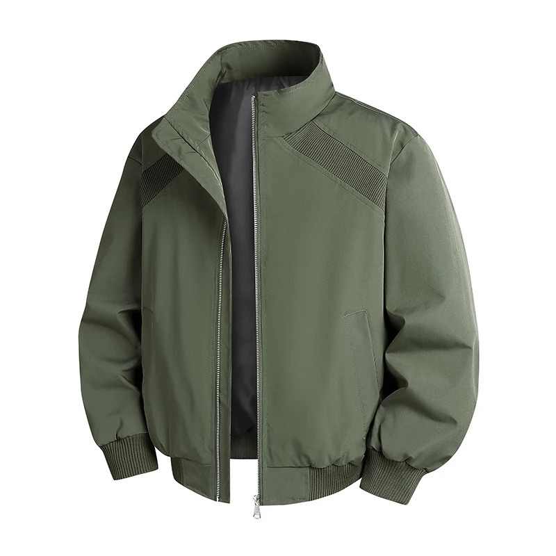 Spring and Autumn New Sports Flight Jacket Men's Outdoor Sports and Leisure Slant Neck Windproof and Breathable Versatile Coat
