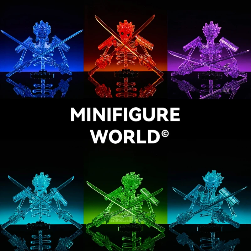 Ninja nueva Gigantificación Susanoo esqueleto Uchiha Sasuke Sharingan Anime Blockman figura modelo ornamento juguete de moda regalo de nacimiento