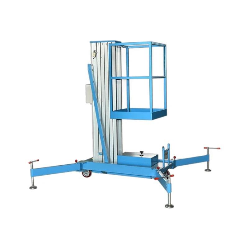 

Single column aluminum alloy elevator mobile hydraulic lifting table small electric lifting platform freight elevator