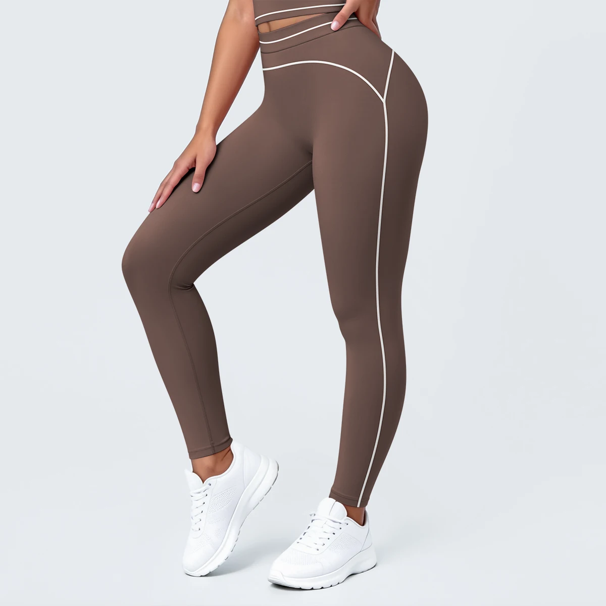 New Woman Outdoor Running Fitness Yoga Pants Color Blocking Quick Drying Yoga Pants Lifting Buttocks Sports Gym Yoga Leggings