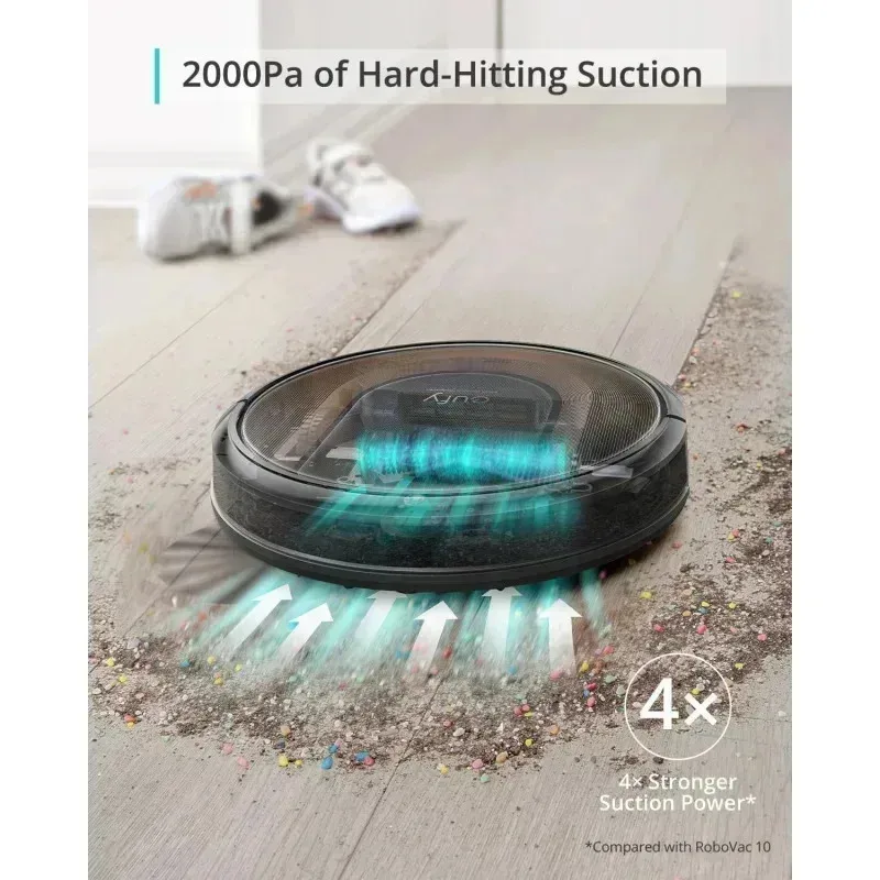 QZA4-Ceufy Clean by Anker,RoboVac G30 Hybrid SES,2-in-1 Sweep and mop,Self-Emptying Robot Vacuum,Dynamic Navigation,Allergy,