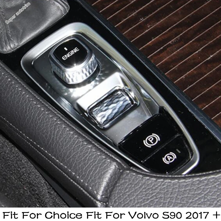 

Electrical Park Hand Brake Ignition Key Hole Decoration Cover Trim For Volvo S90 2017 2018 2019 ABS Matte Accessories Interior