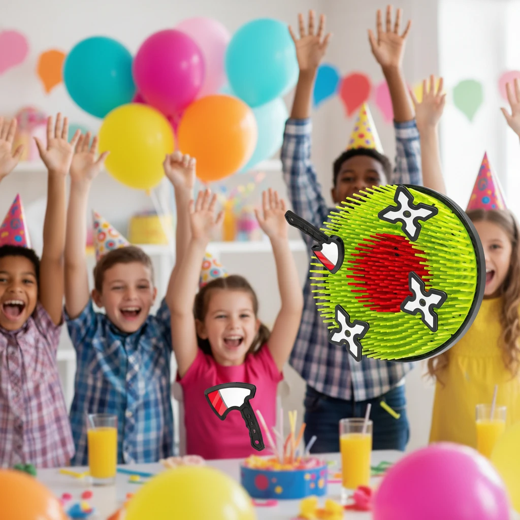 Kinder-Spielzeug Wurfaxt und Dartscheiben-Set, Bumerang-Darts für Wurfübungen, Sport und Eltern-Kind-Interaktion