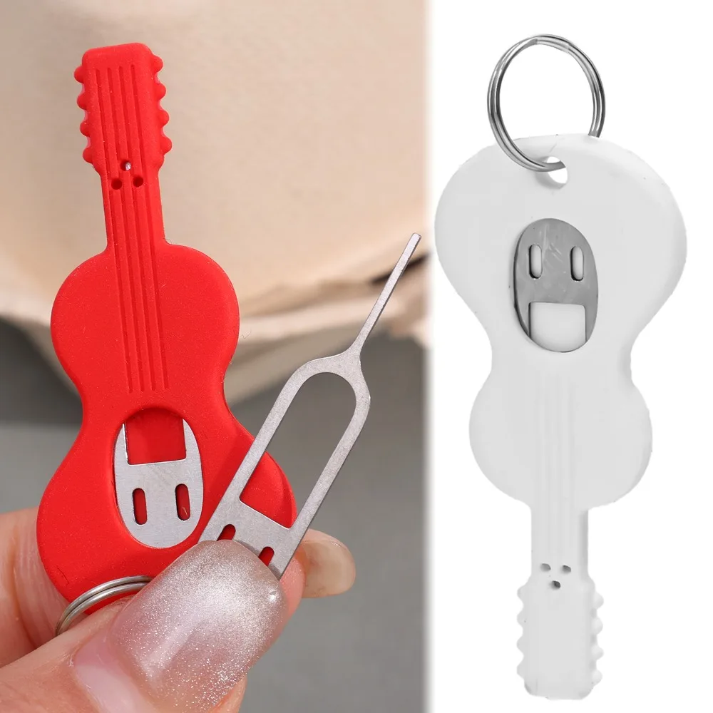 紛失防止SIMカードイジェクトピン、収納ケース付き、ユニバーサル携帯電話用ステンレス製SIMカードオープナーピンキーホルダー（1～3個）