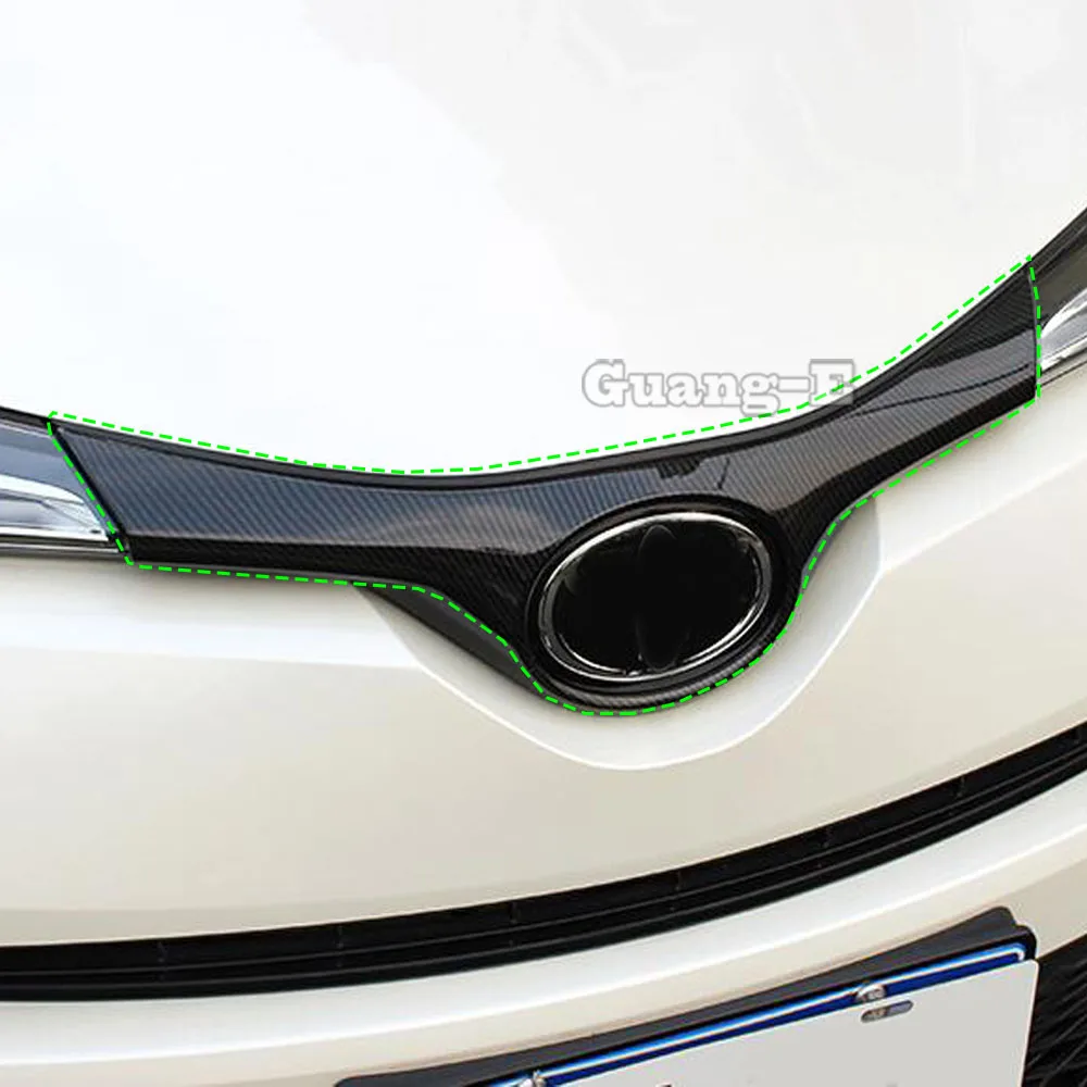 

Car Styling Cover Detector ABS Frame Part Trim Front Bottom Grid Grill Grille Hoods For Toyota C-HR CHR 2017 2018 2019 2020 2021