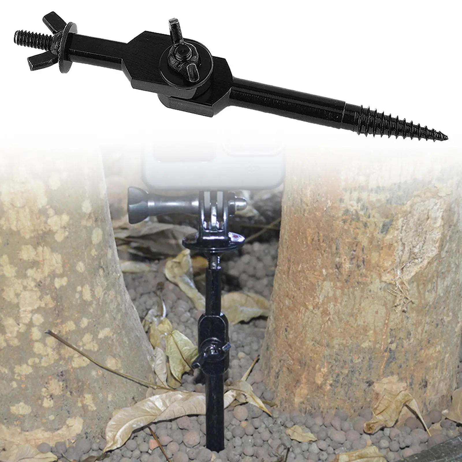 Trail Camera Holder Iron Material Universal Screw Mount Adjustable 360 Degrees for Trail Cameras for Hunting