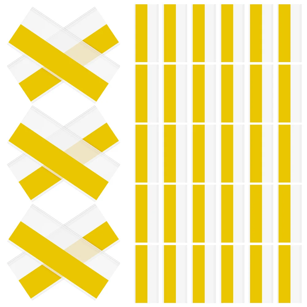 

50Pcs Clear Plastic Price Label Holders Adhesive Supermarket Shelves Retail Display Tag Organizer Supermarket Price Label Holder