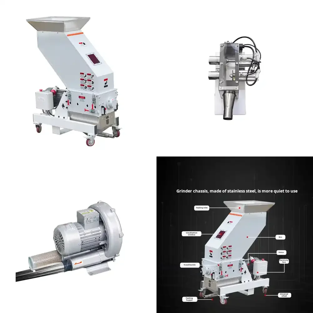 

Auto PVC Water Mouth Material Recovery Low Speed Silent Dust-Free Auxiliary Equipment Strong Plastic Edge Crusher