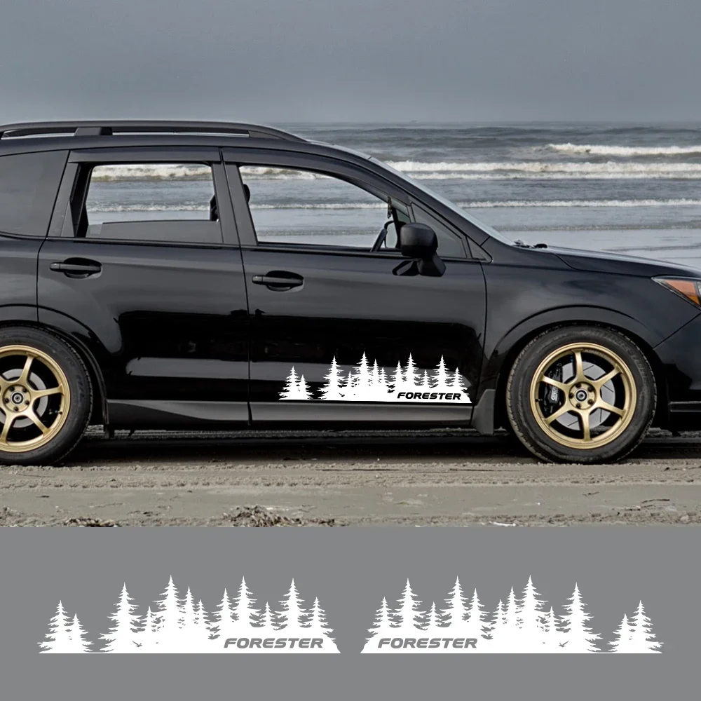 

2PCS Car Stickers For Subaru Forester SH SJ SG SK SF SG5 SF5 2013 ~ 2019 Custom Tree Forest Styling Vinyl Decal Auto Accessories
