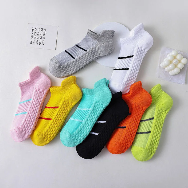 7 Pairs Women Striped Sports Ankle Socks Sweat Absorbing Breathable Soft Comfortable Arch Support Running Leisure Socks