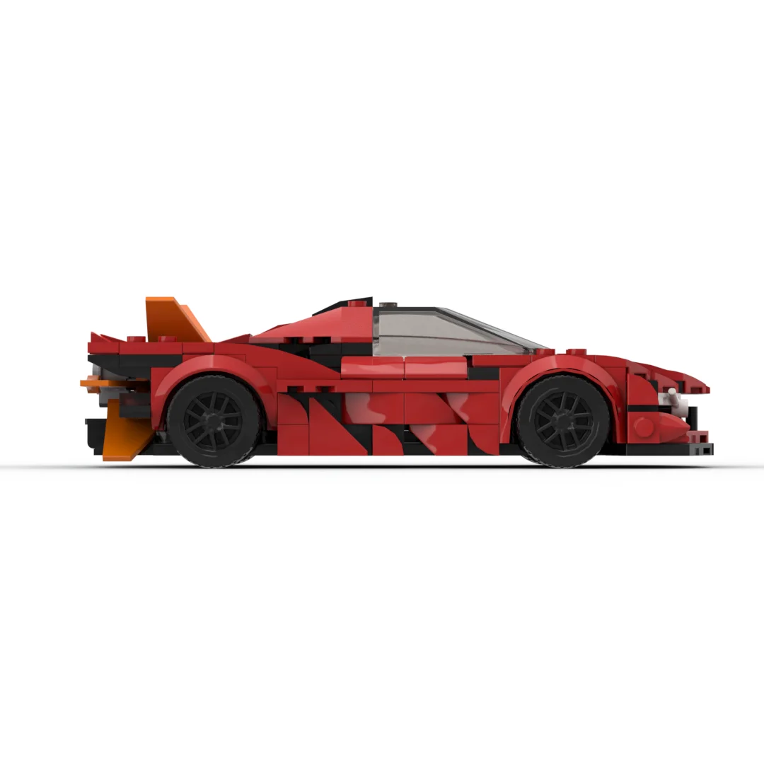 MOC Apollo EVO Style Hypercar 335PCS 8 Stud Wide Small Bricks Building Blocks Model Speed Series Assembly Toy Gift