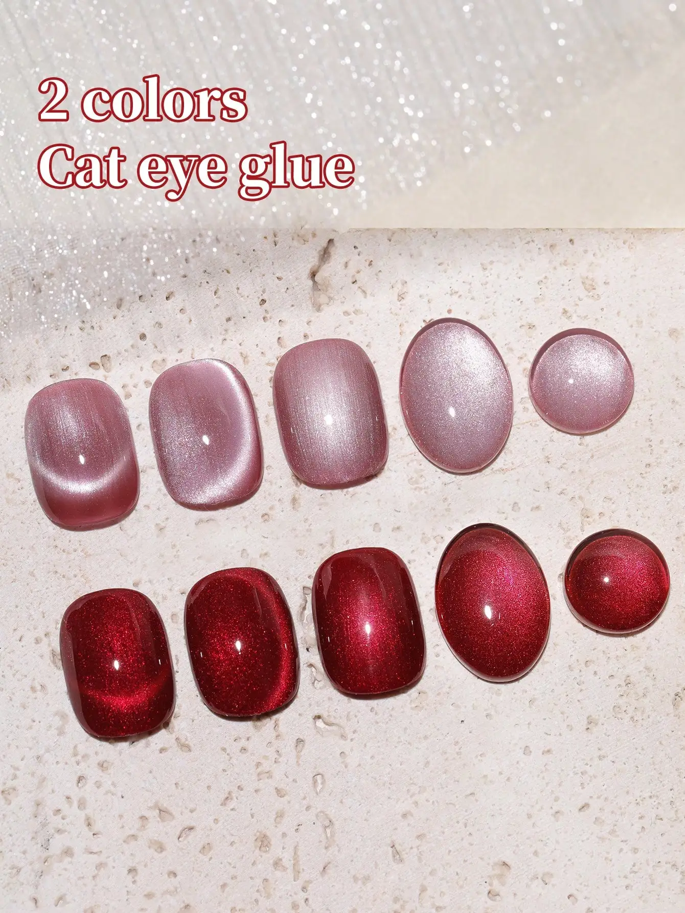 ชุดยาทาเล็บเจลตาแมว XEIJAYI 2 ชิ้น ขนาด 15 มล. สีแดงชมพู ติดทนนานและลอกออกได้ รูปแบบของเหลว เหมาะสำหรับผู้เริ่มต้น ทำเล็บทันสมัย